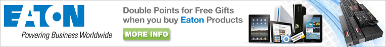 Double Points for Free Gifts when you buy Eaton Products